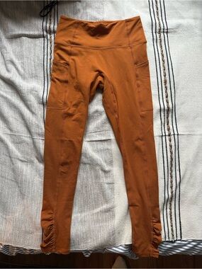 FP Movement by Free People Burnt Orange High-Waist Pocket Leggings